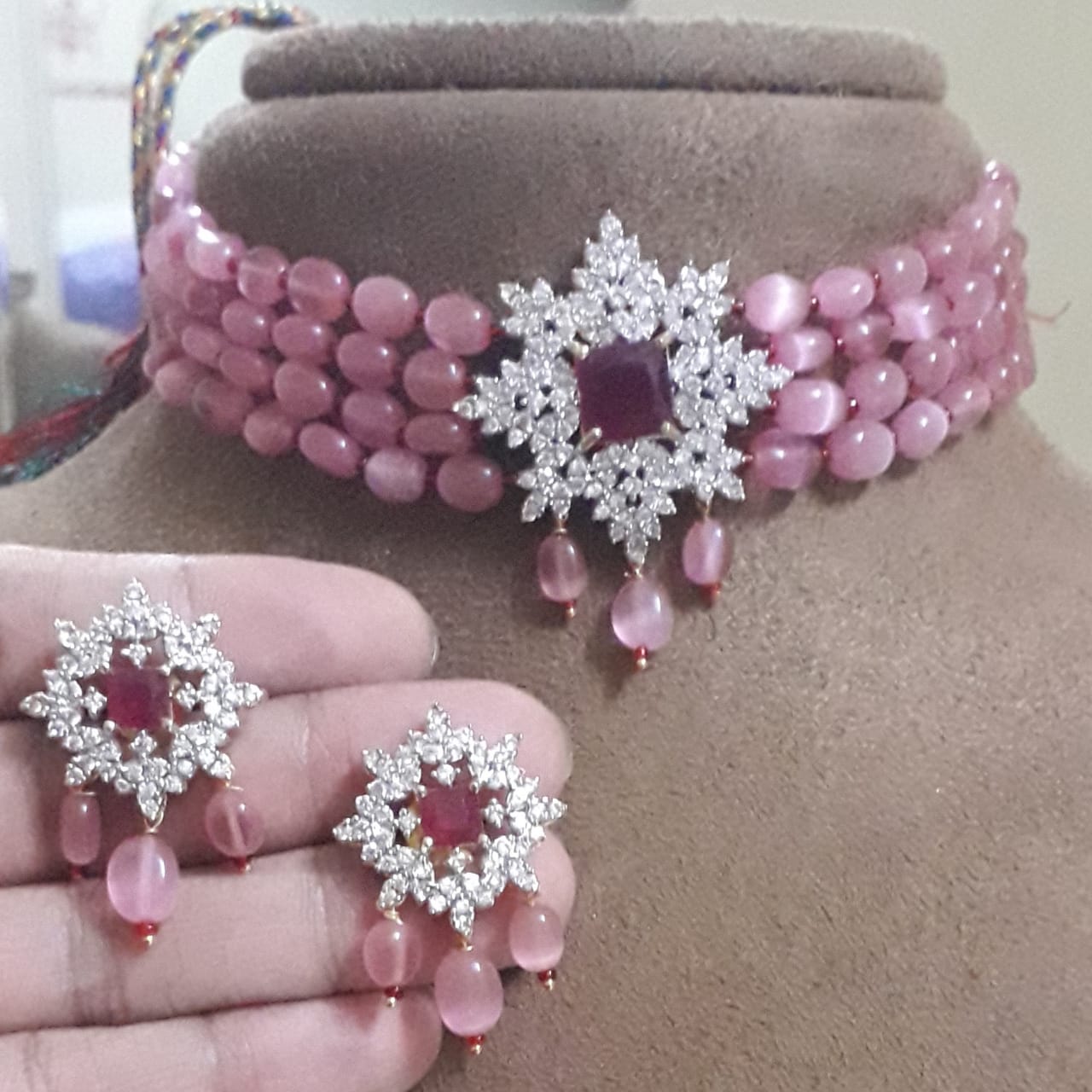 

Женское свадебное колье-чокер наборы подвесок серьги ювелирные изделия