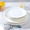 Set of 2 Large 10-Inch Ceramic Dinner Plates - Versatile Flat Plates for Vegetables, Western Cuisine, and Steaks