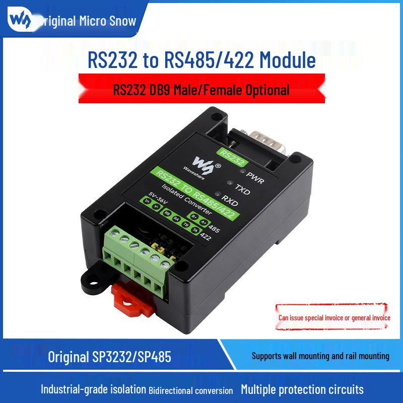 RS232 zu RS485/422 Digitaler Isolationswandler mit DB9 Stecker/Buchse