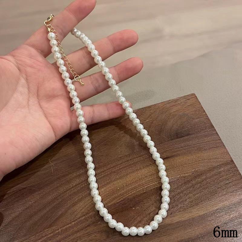 Women s French Style Pearl Necklace: Versatile Clavicle Chain for Summer