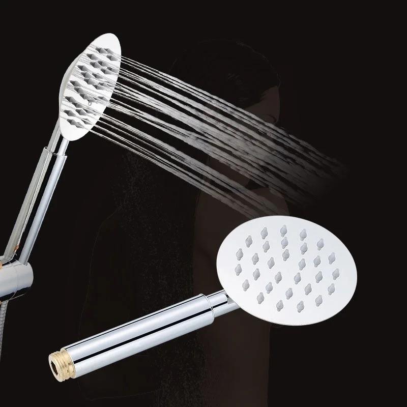 Universal Stainless Steel Handheld Large Bath Shower Head Handset Rain Shower System  Bathroom Faucet Shower