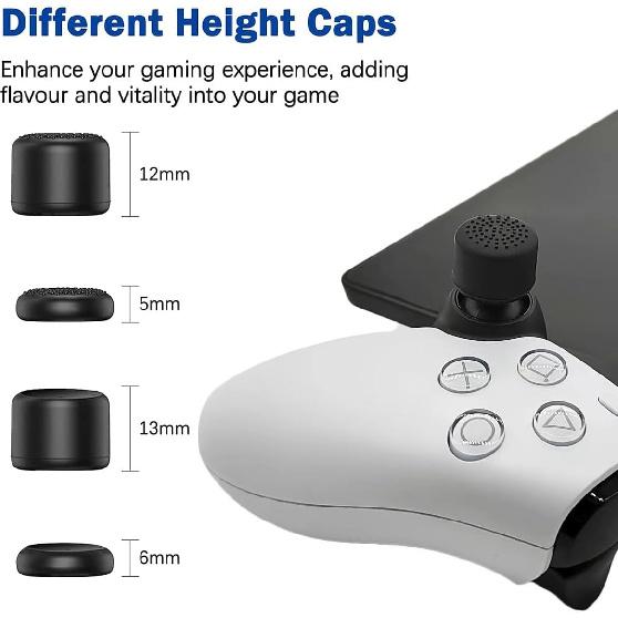 Thumb Grips Caps for Playstation Portal (3 Heights) Compatible with PS5 & PS4
