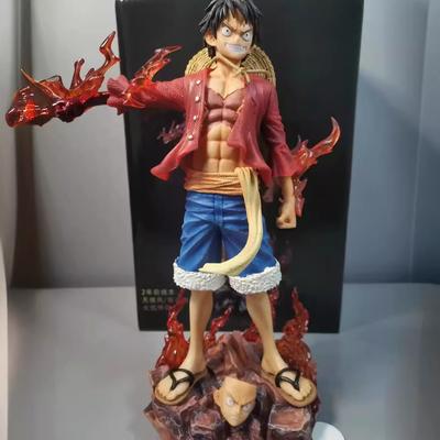Anime ONE PIECE GK Meteor Fire Fist Luffy, Can Change Face, Standing Posture, Statue Model Boxed Figure