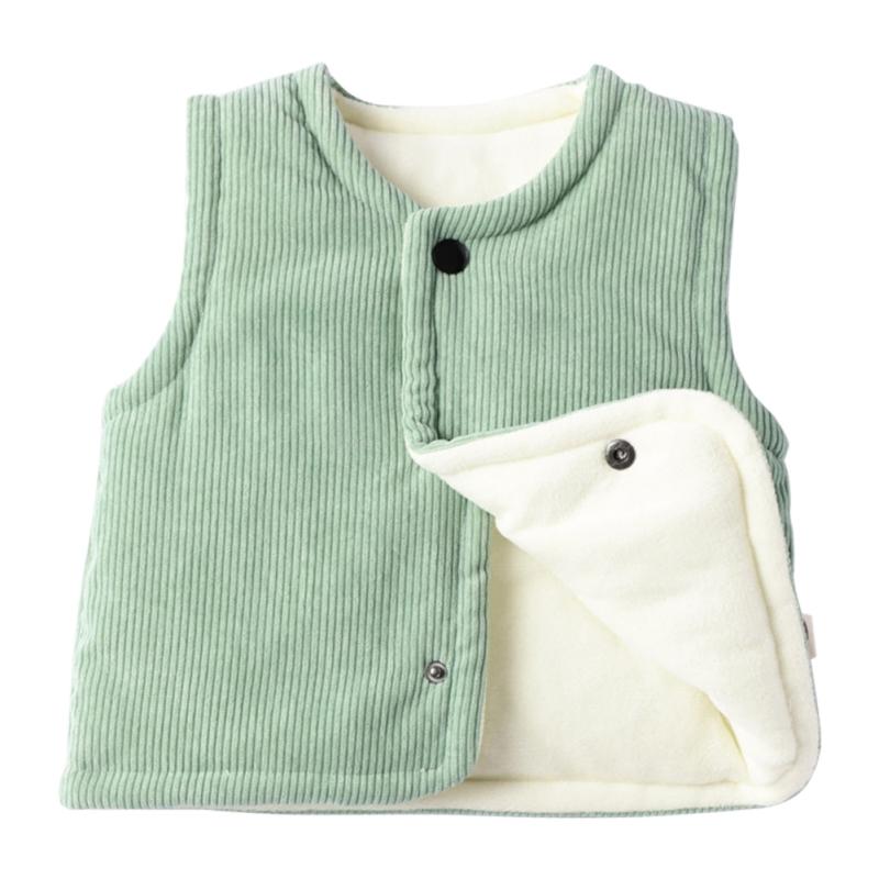 

1-8 лет Детский утепленный хлопковый жилет с подкладкой на пуговицах 100