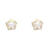 Needle Korean Fashion Crystal Flower Earrings For Women Jewelry Trending New Women's Pearl Stud Earrings Brincos