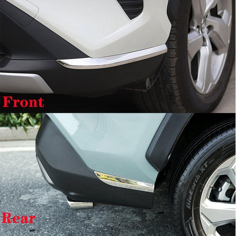 For Toyota RAV4 RAV 4 XA50 - Stainless Steel Front Rear bumper Corner Protection Strip Cover Trim Decorative