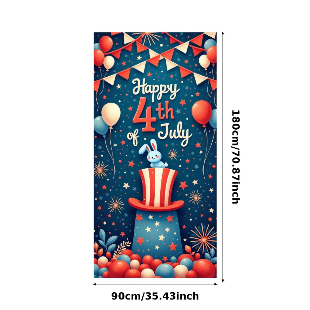Decorative Design Happy 4th of July Celebration Banner for Holiday Party Indoor Decoration Patriotic Event