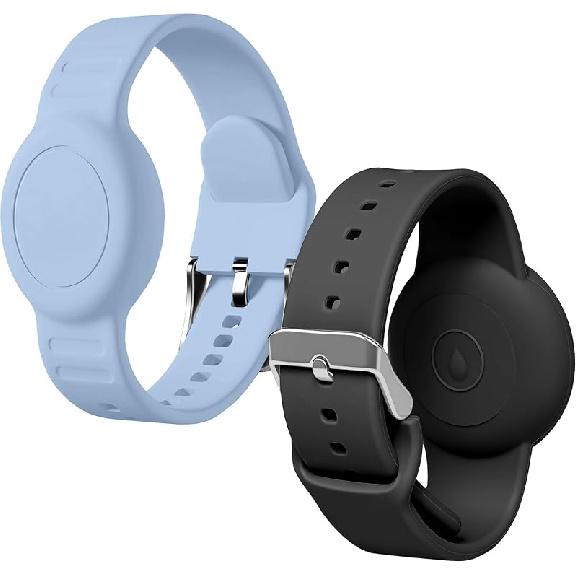 for AirTag Bracelet for Kids, Waterproof Cute Print for Air tag Holder for Kids with Soft Silicone Full Coverage Anti-Lost Hidden for Airtag
