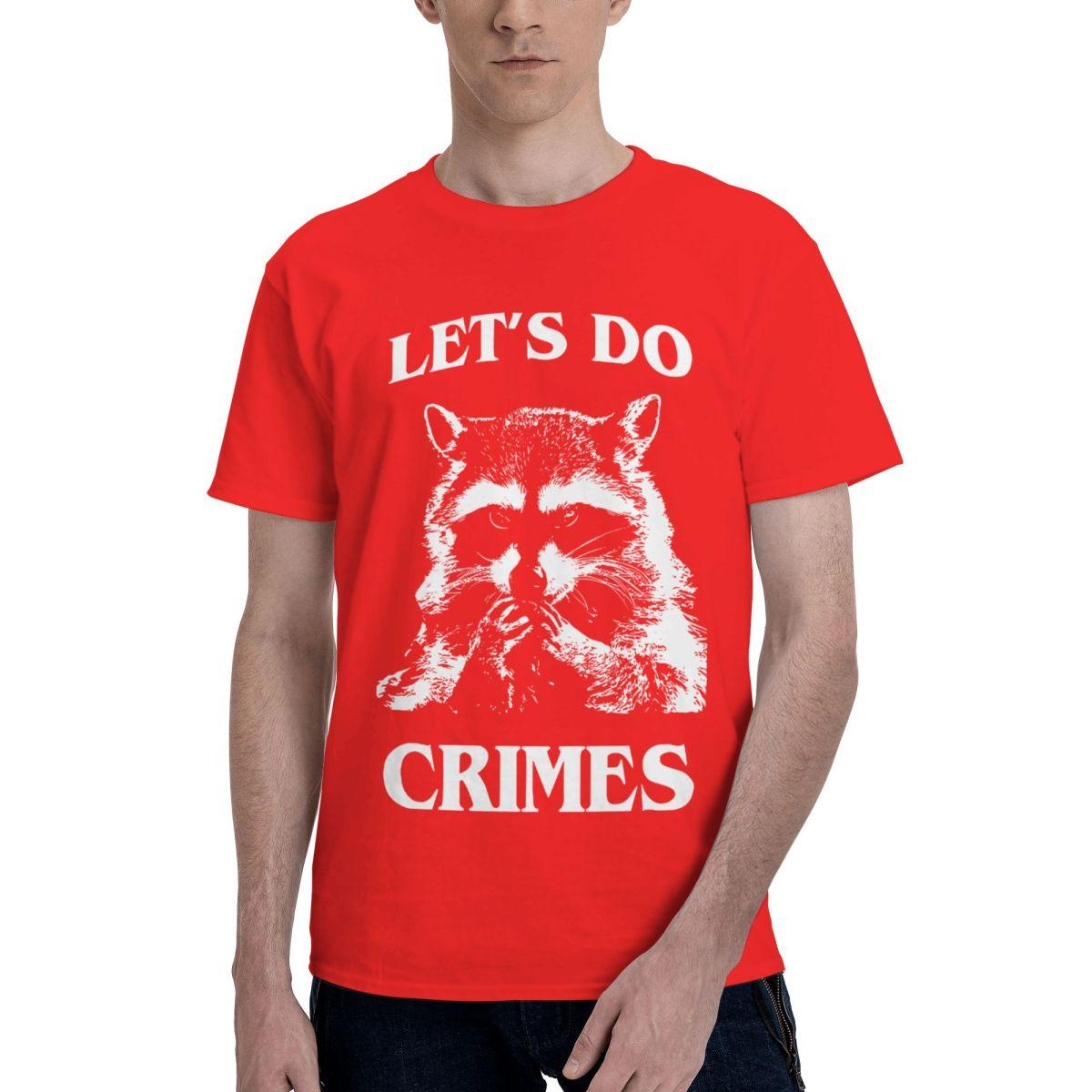 Raccoon Print 100 Cotton Casual Breathable Confortable Tshirt Mens Clothing Brands T Shirt Men S