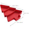 Amosfun Christmas Tree Snack Serving Tray 3 Grids Tree Shaped Plates for Dried Fruits Candy Nuts Treats Snack Christmas Party Favors 7 X 10 X 1.2