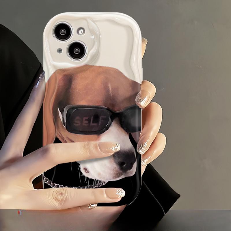 Applicable To Apple 14promax Mobile Phone Case Couple IPhone 13 Sweet and Cool Sunglasses Cat and Dog 11/12 Mini Anti-fall