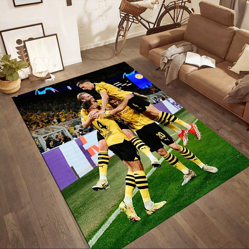 Borussia Dortmund Floor Mat Perfect For Foyer Hallway Decorate Room Playrooms Antislip Rug Decorate Offices