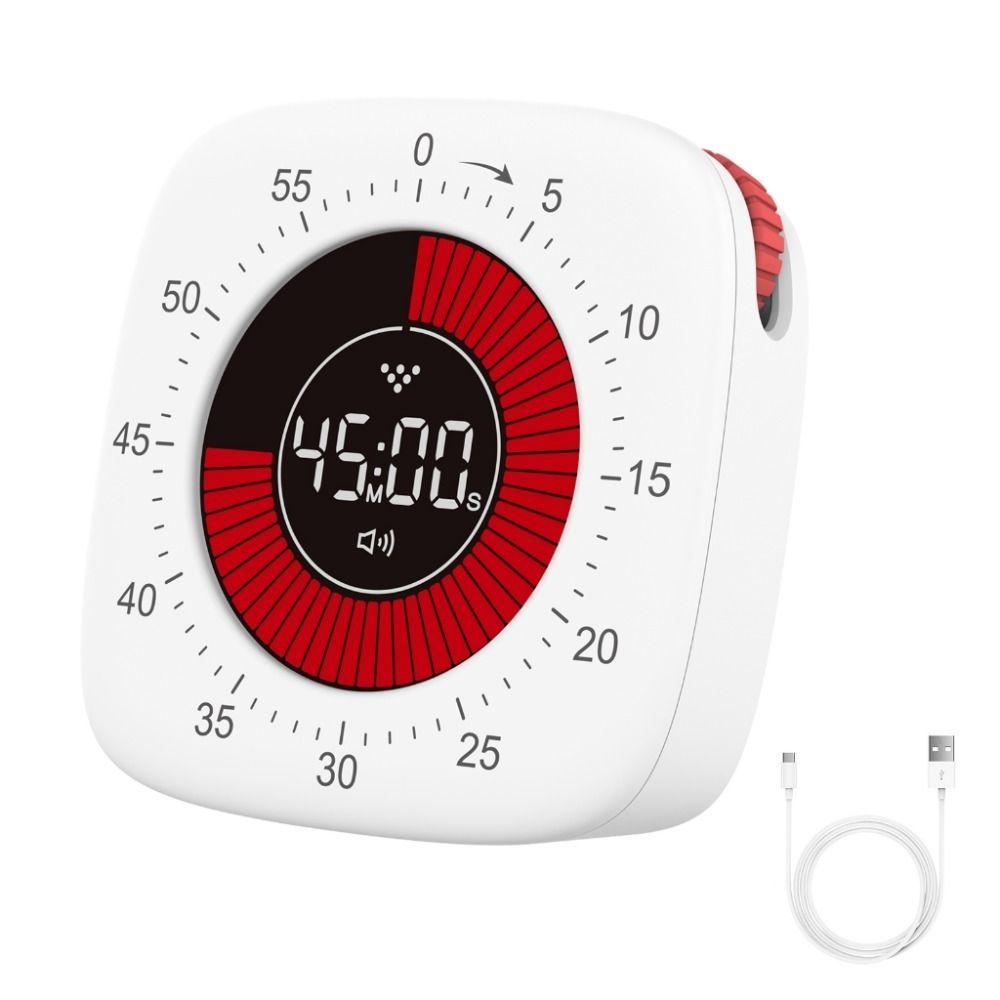 Timer Visivo Ricaricabile Timer Digitale a Conto alla Rovescia Modalità Allarme Timer Silenziosi Insegnamento