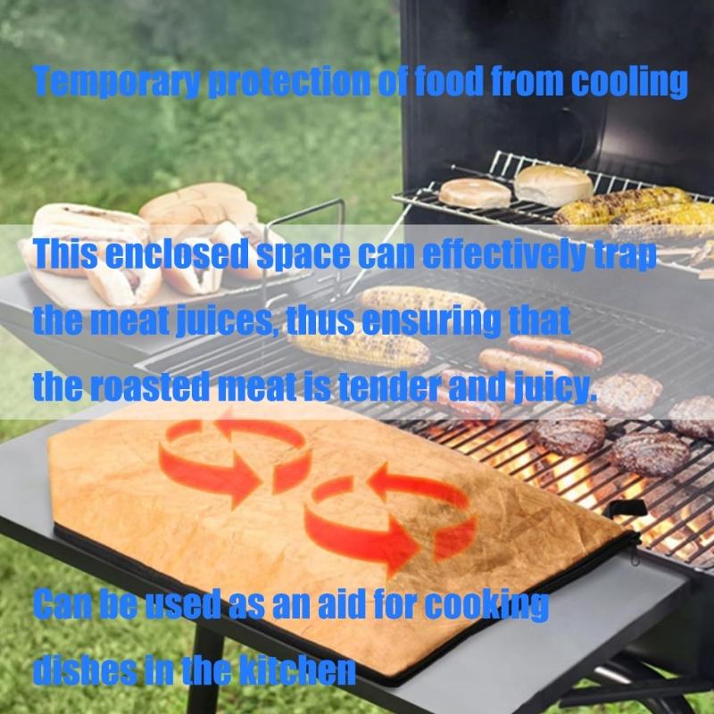 Insulated Barbecue Blanket For Resting Brisket Pork Leak Proof Meat Warming Bag Camping Outdoor Cooking Accessory
