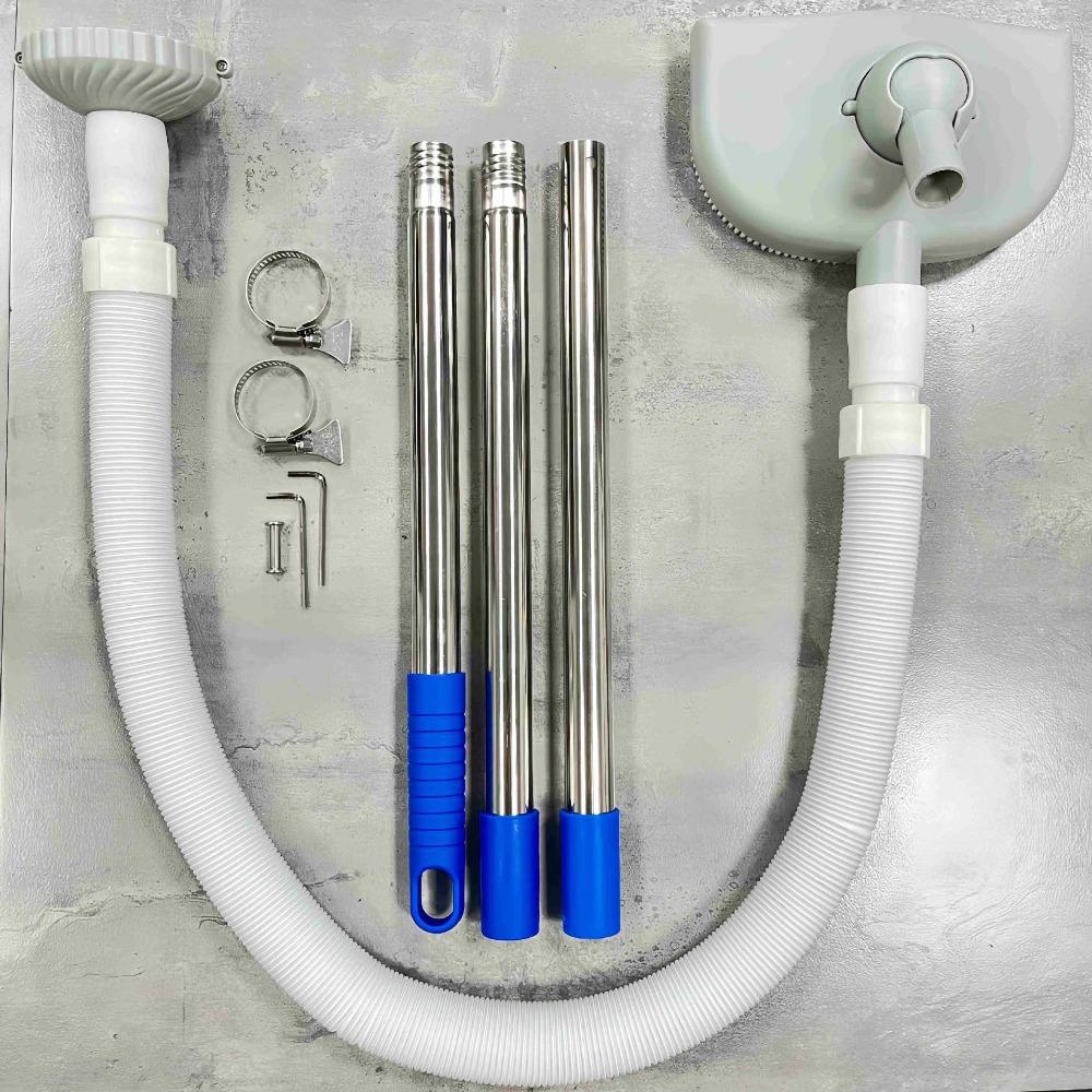 Automatic Swimming Pool Vacuum Handheld Automatic Vacuum Cleaner Pool Cleaner  Pond Grey 3 sections