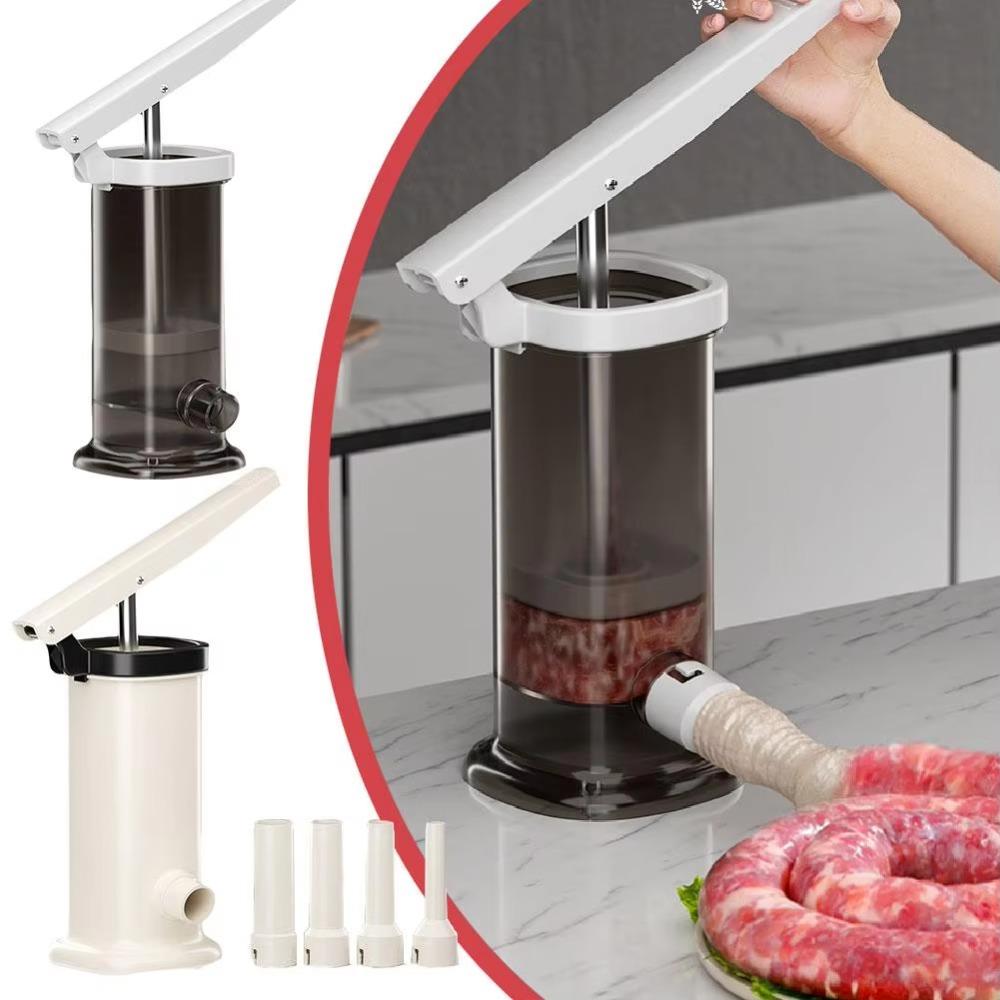 Large Capacity Manual Sausage Stuffer Homemade Sausage Filler Fast Meat Filling Machine  Cooks