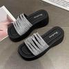 Stylish Summer Platform Sandals For Women With Sparkling Rhinestones And Comfortable Fit