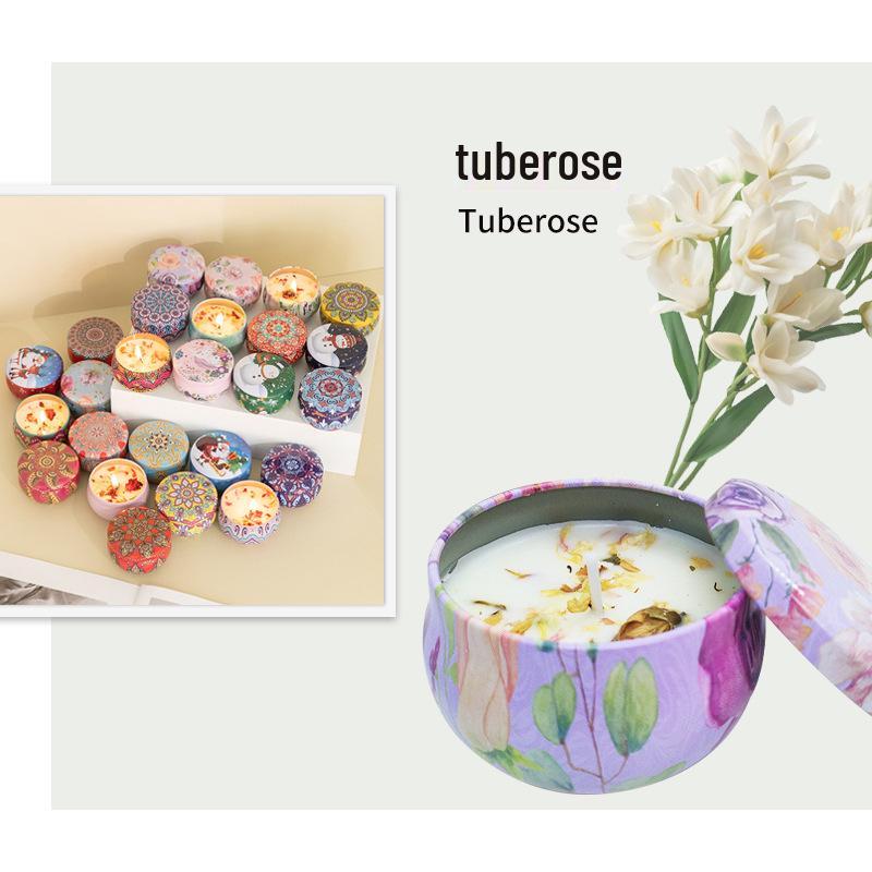 Scented Soy Candle - Romantic Fragrance with Dried Flowers, Ideal for Weddings, Valentine's, Birthdays, and Home Décor