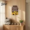 Indoor Wall Decoration Pieces Mason Jar Shape Decoration, Wooden Art with Sunflower Print, Decorative Wood Panels Retro Rustic Hanging Decor