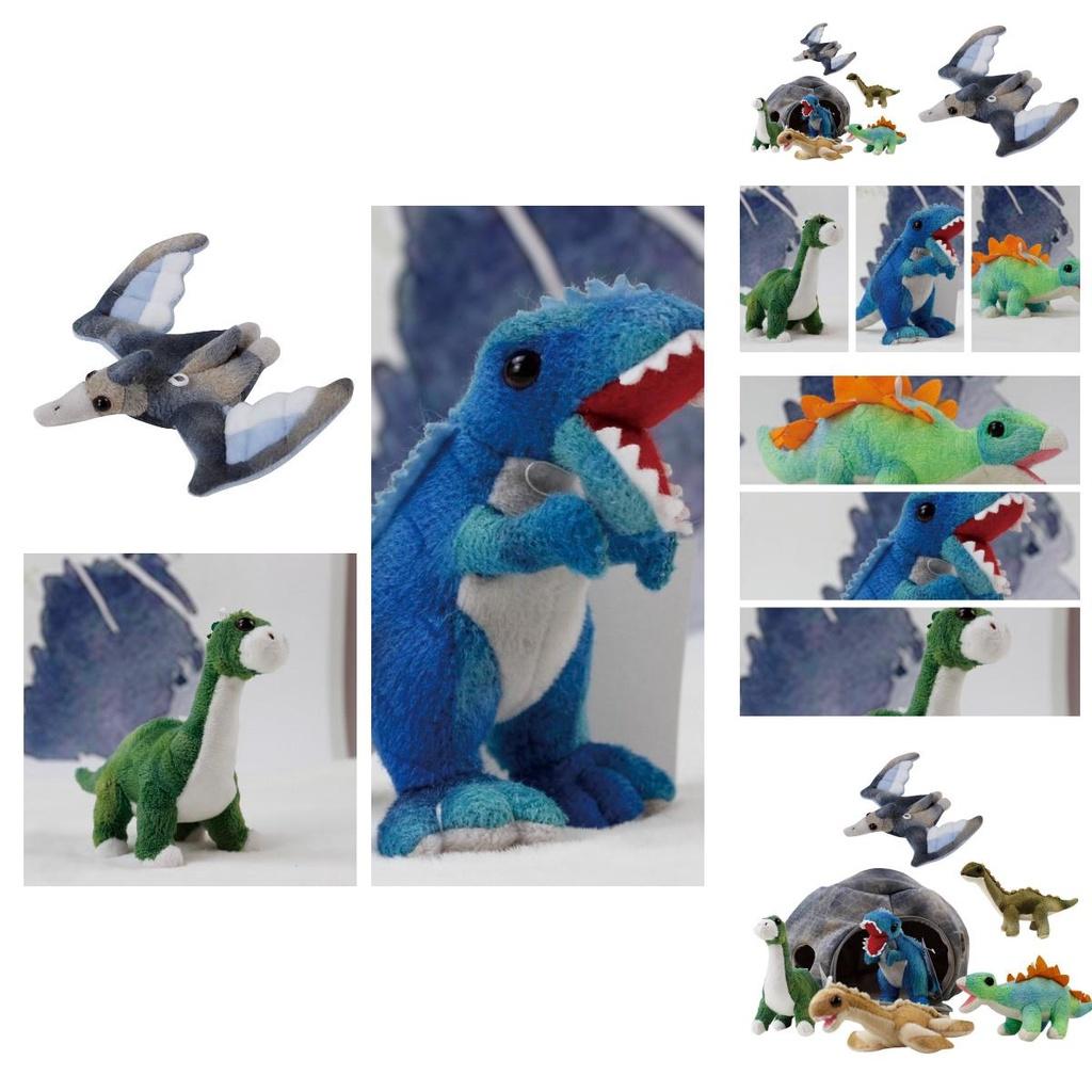 Creative T-rex Plush Toy In Dinosaur House Theme For Christmas Gift