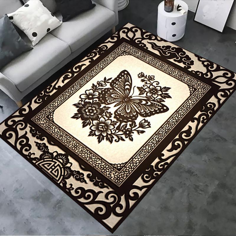 2025 New Classical Butterfly Carpet Rug for Living Room Bedroom Home Sofa Decoration,Kids play Non-slip Floor Mat46
