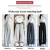 2024 Autumn Women's Off-White American-Style Wide-Leg Cuffed Joggers