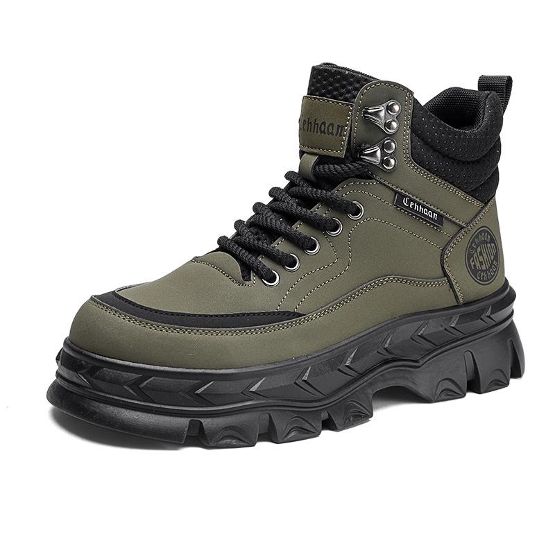 

Fashion high-top lace-up Martin boots outdoor trend retro style casual platform shoes autumn student wear-resistant men s shoes 39