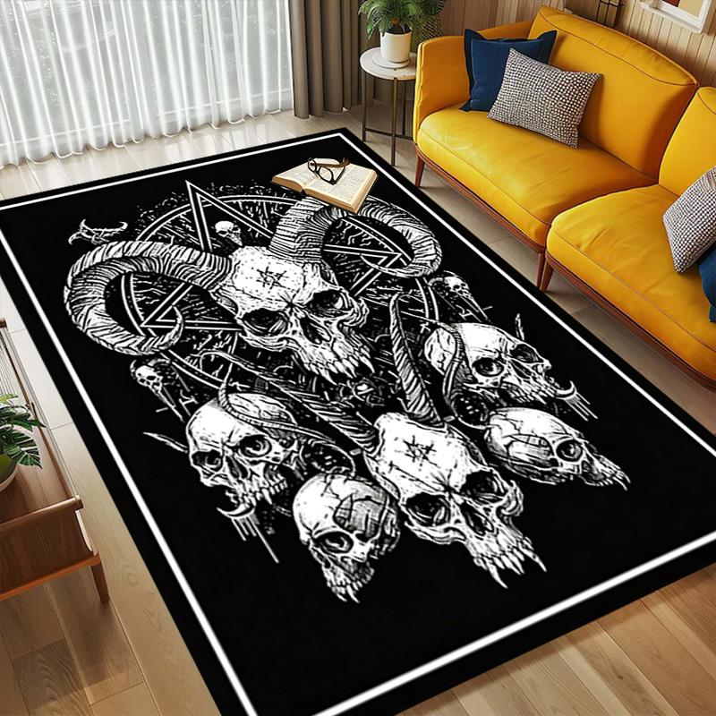 Skull Ritual Living Room Nonslip Area Rug Soft Carpet For Bedroom Game Playroom Sofa Office Home Decor Doormat Christmas Gift C926207