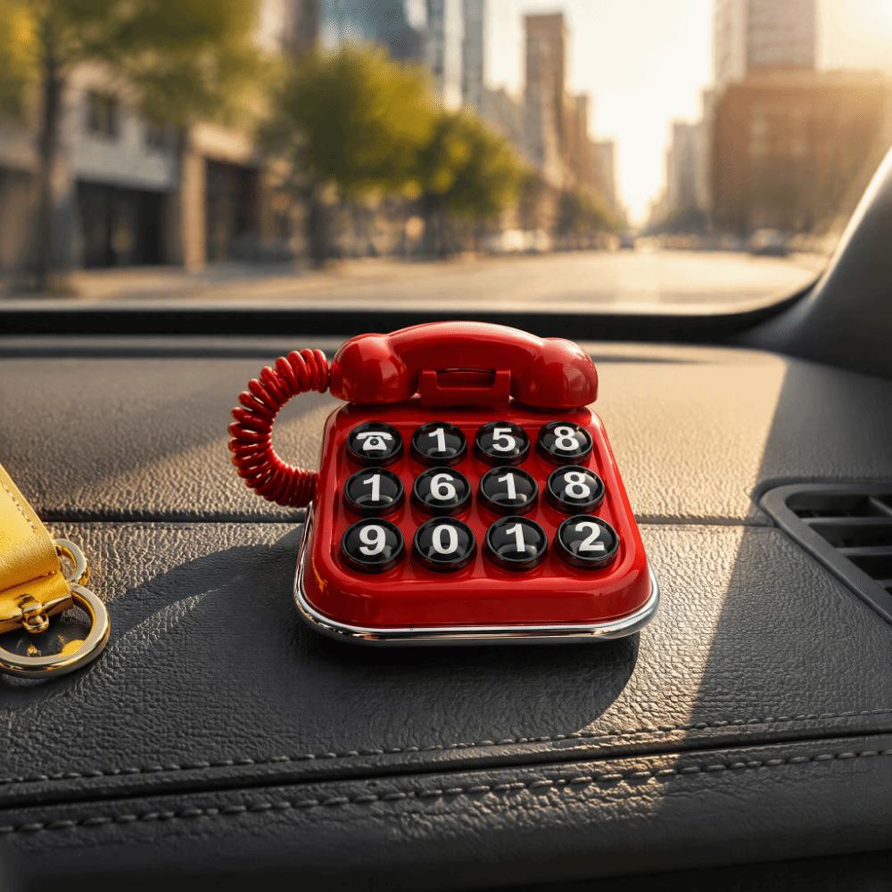 Telephone Shaped Temporary Parking Sign Mini Telephone Parking Plate  Auto Interior