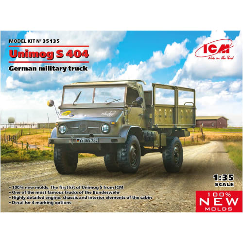 ICM 1/35 German Unimog S404 Military Truck Plastic Model 35135