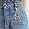 Portable and Stylish Bag Charm Heart/Circular Ring Shaped Keyring Multifunctional Keychain Pendant Backpack Decoration