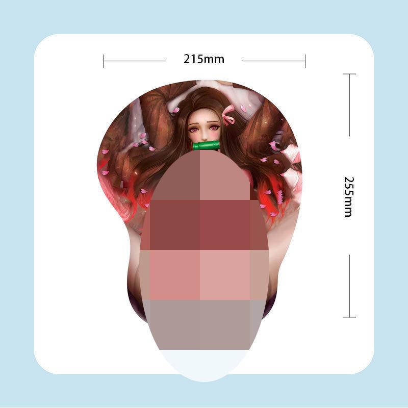 G05 Anime Beauty Poggiapolsi Mouse Pad in Silicone 3D - Confortevole, Morbido e Design Ispirato ai Cartoni Animati
