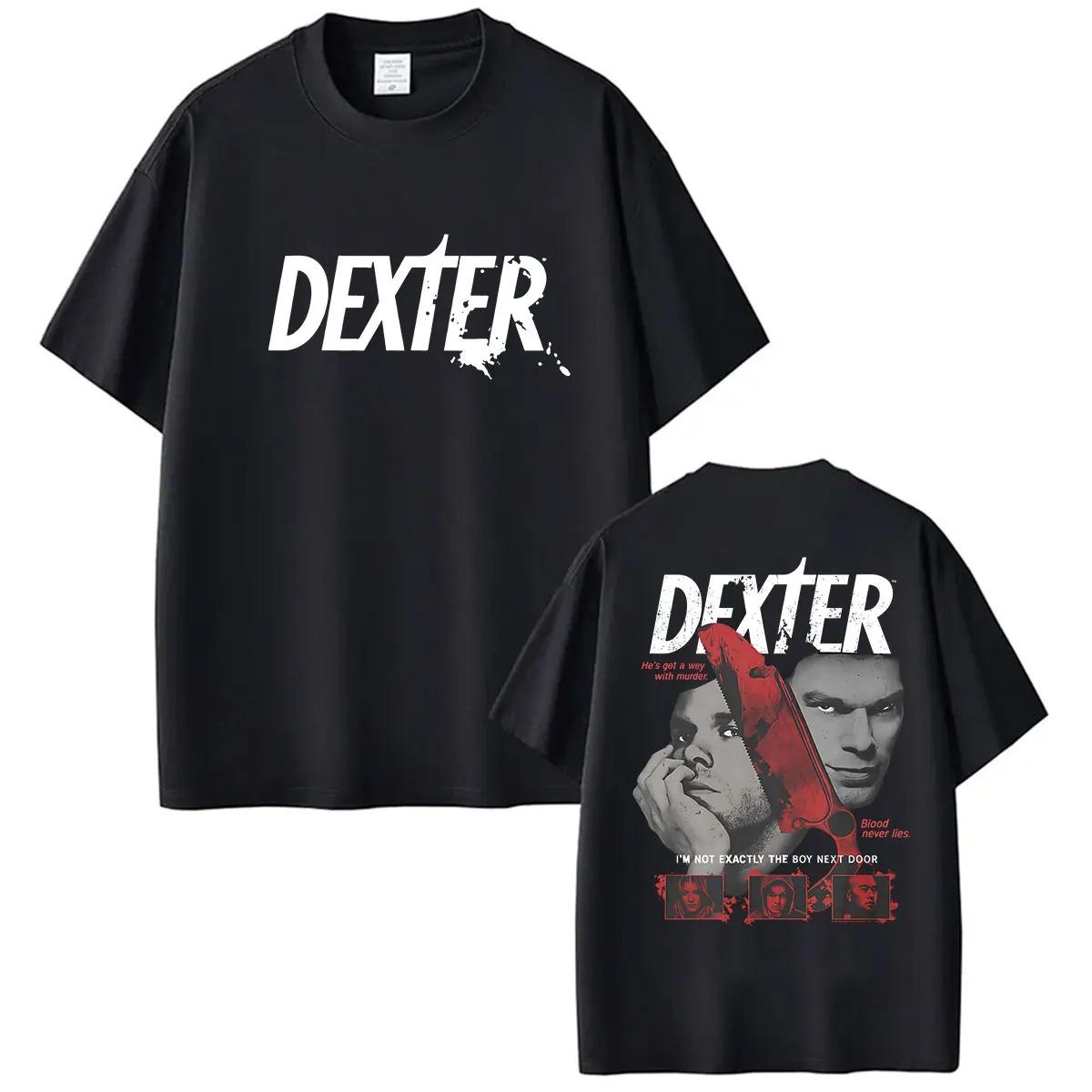Classic Dexter Morgan 2026 Graphic T Shirts Unisex Vintage Oversized Fashion T-shirt Casual High Quality Cotton Tshirt Streetwear 4XL