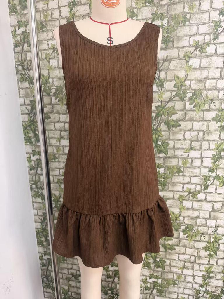 2026 European-American High Quality Sleeveless Vest Dress for Women - Spring/Summer
