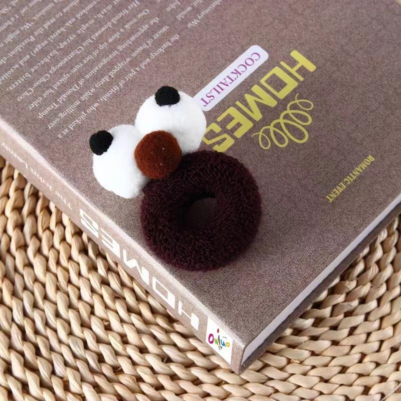 New Autumn and Winter Funny Selling Big Eyes Rope Girl Heart Candy Color High Elasticity 2-16 Years Old Hair Band