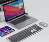 Silent Bluetooth Wireless 2.4G Ergonomic Curved Keyboard for Office