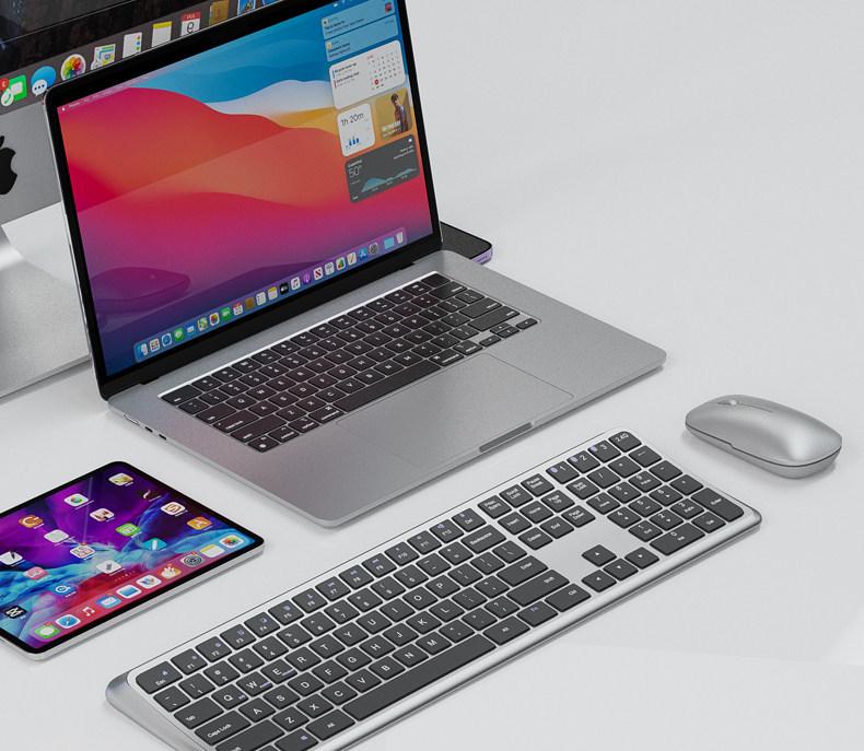 Silent Bluetooth Wireless 2.4G Ergonomic Curved Keyboard for Office