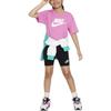 Nike Logo Print Round Neck Casual Short Sleeve T-Shirt Kids tops Pink FV3477-656