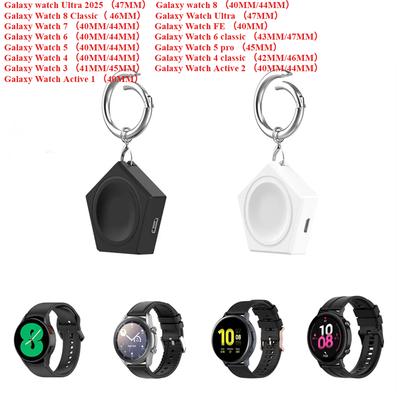 Dual Input Ports Charger for Samsung Galaxy Watch Portable Wireless Charging Dock Type-C and Micro Interface