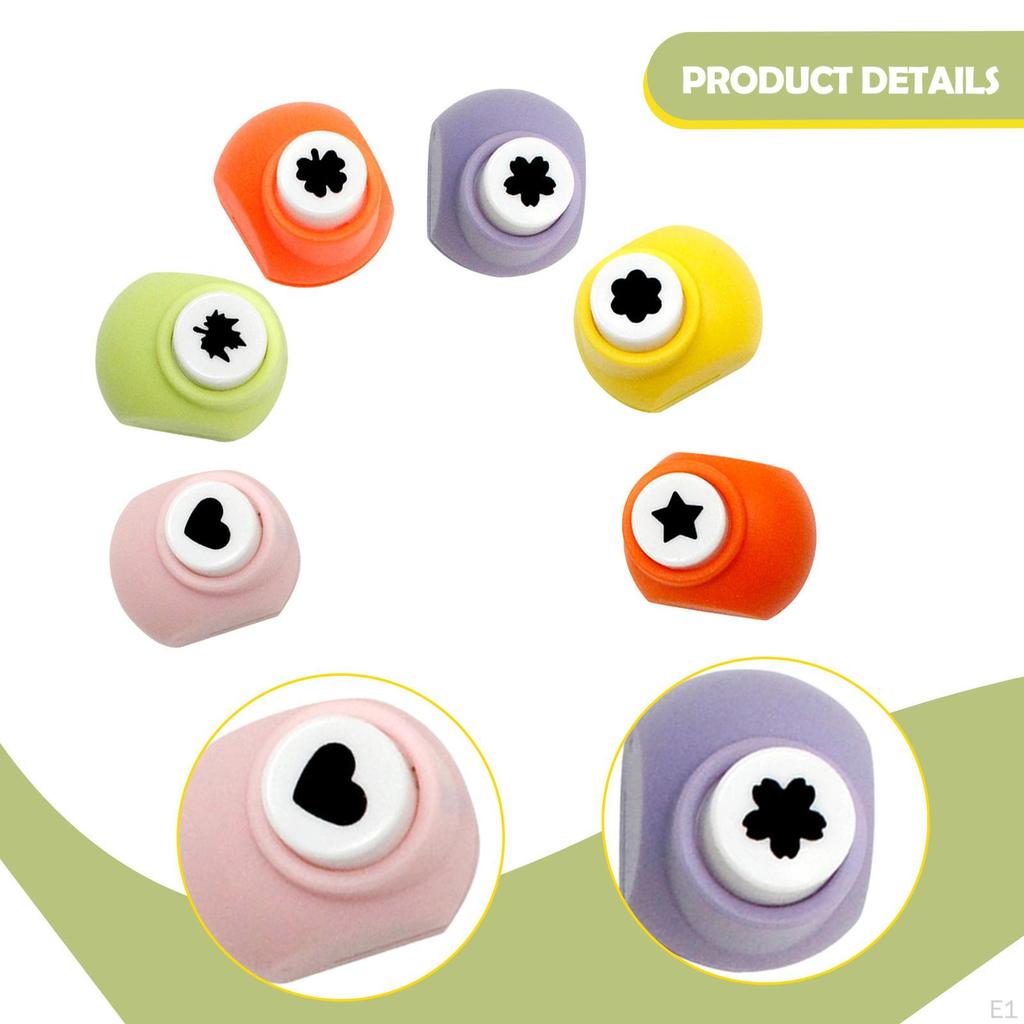 Set 6x Forme Perforatoare Artizanale Perforatoare Hârtie Seturi Arte Unghii Artizanat Inimă Mini Cutter Scrapbook
