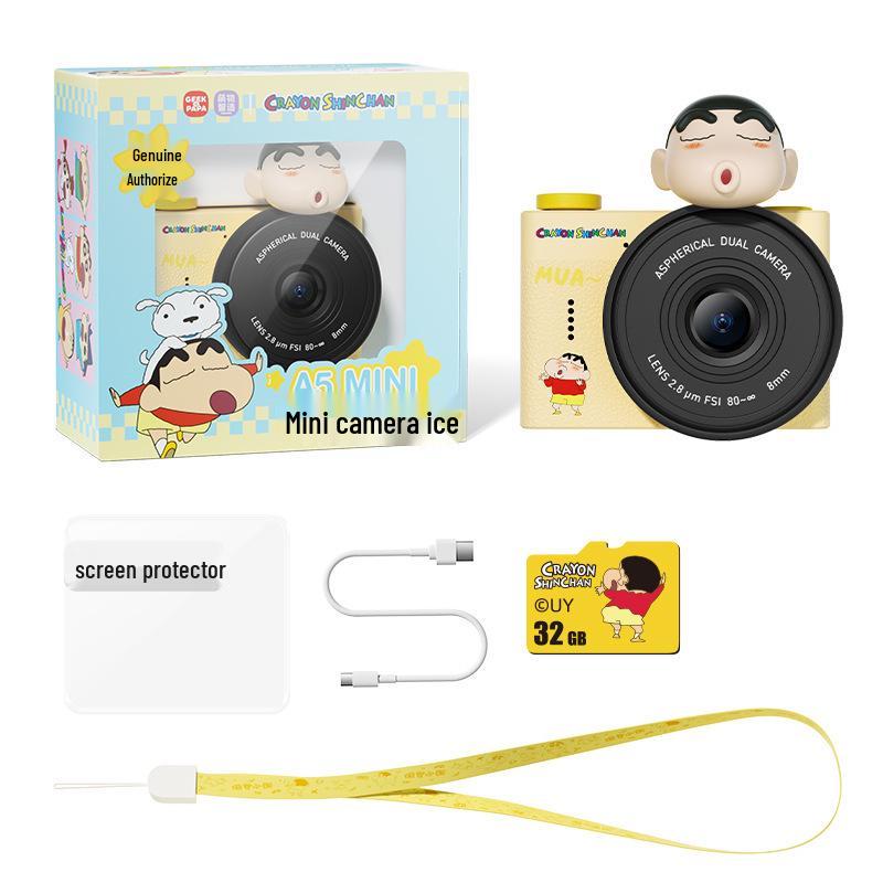 

Crayon Shin-chan A5 Mini Dual-Lens Kids Camera - Creative Student Gift 32GB