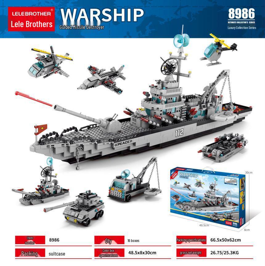 Military Mecha Aircraft Carrier & Space Rocket Building Blocks for Kids - Educational Assembly Toy
