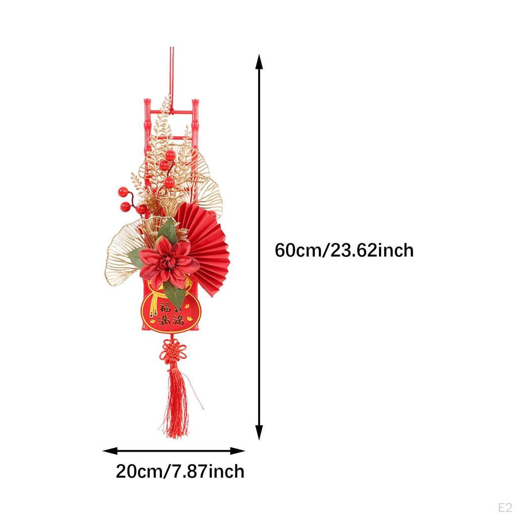 Chinese Year Pendant for Spring Festival Door Decor, Lunar Hanging Item