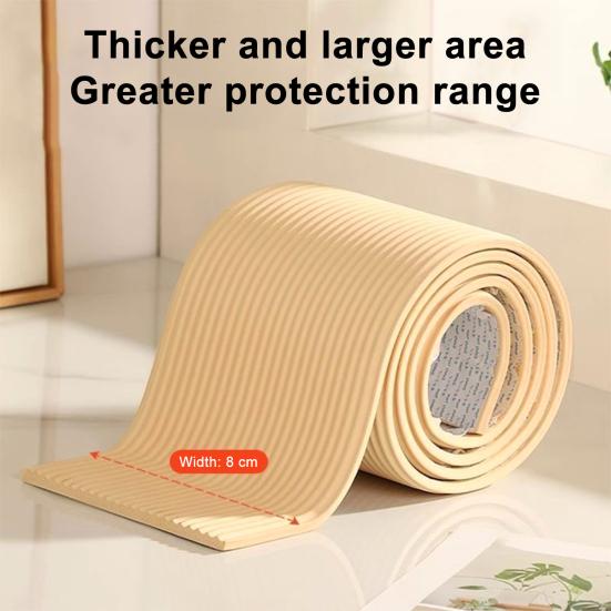 2Pcs 400x8CM Anti-Collision Foam Safety Strip Cuttable Self-Adhesive 0.8CM Extra Thick Baby Proofing Furniture