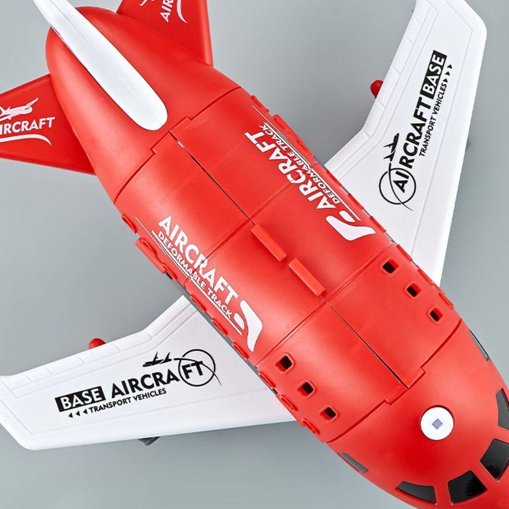 with 6 Road Signs Inertial Airplane Model Aircraft Model Deformation Airplane Toy Boys and Girl