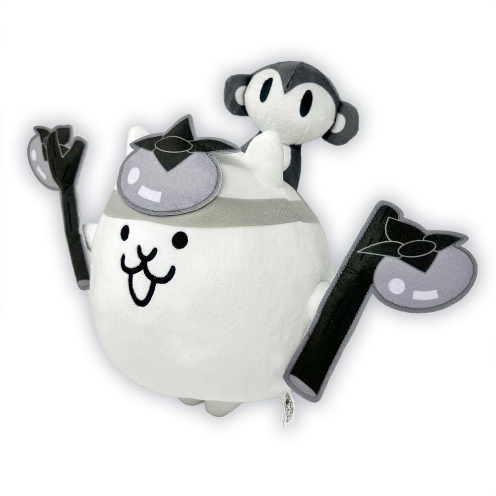 The Battle Cats Ultra Souls Big Plush Toy, Crab and Monkey Battle, with Toy Diamond, Approx. 32cm
