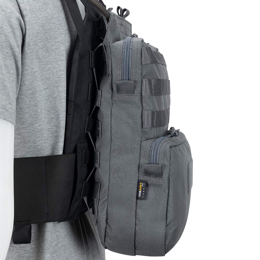 ELITE Backpack Military Nylon Hydration Molle Pouch Water Repellent Large Capacity Bag Military Hydration Mountaineering Running Airsoft [EXCELLENT