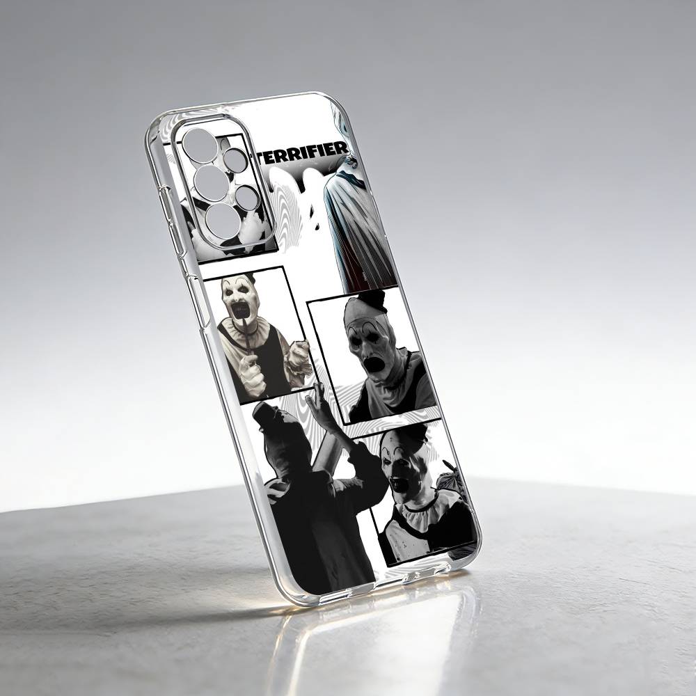 Art the Clown horror T-Terrifier Phone Case Transparent Silicone Soft For Samsung S25,S24,S21,S22,S23,S30,Ultra,S20,Plus,Fe