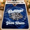 Flannel BlanketCanterbury-Bankstown Bulldogs Custom Name Text Personalized Soft Warm Throw Blanket Home Decor Gift