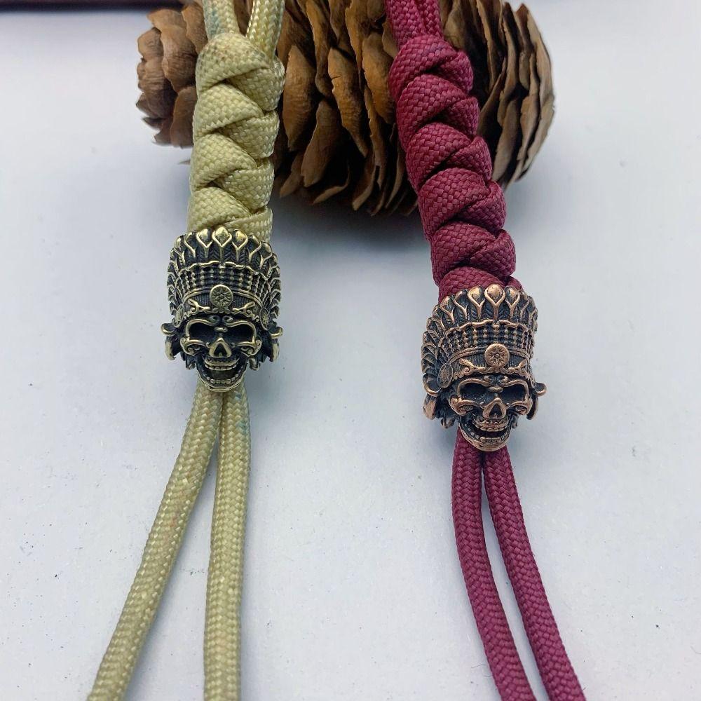 Copper Brass EDC Skeleton Pendant African Tribal Chieftain Outdoor Tools EDC Outdoor Tools